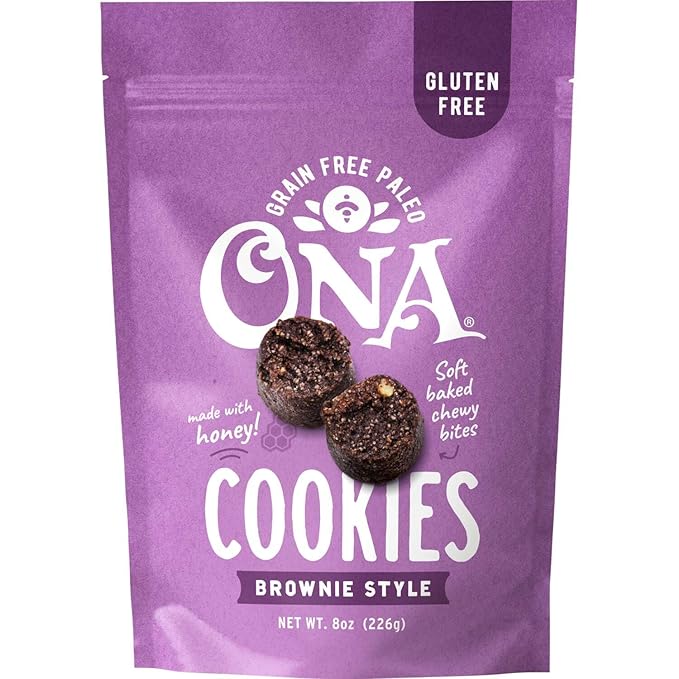 Ona Brownie-Style Cookies, Made with Honey and Dark Chocolate, Ready to eat, Gluten free, Grain free, Dairy free, Paleo