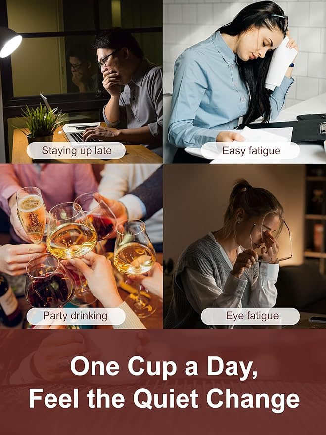 TeeLux Ginseng Six Treasures Tea, Traditional Chinese Herbal Tea Blend with Ginseng, Mulberry, Goji Berry, Yam, 30 Biodegradable Pyramid Bags, Caffeine-Free