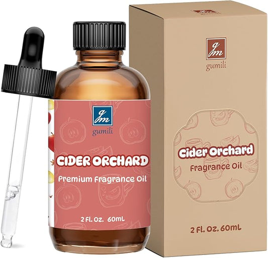 Cider Orchard Fragrance Oil 2 Oz, Natural Scent Oil for Home Essential Oils Diffuser, Candle Making, Soap Making, DIY Body Oils, Perfume, Body Mist, Spray - Apple Cider Scent