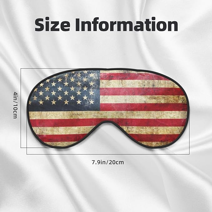 Vintage American Flag Sleeping Eye Mask Eye Mask for Sleeping Soft Comfort Eye Shade Blackout Eye Cover for Deep Rest Travel Nap Meditation