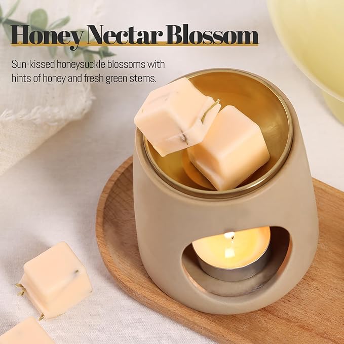 DEVI Scented Wax Melts, Natural Soy Wax Cubes Strong Scent -Honeysuckle - Long Lasting Scented Melts for Warmer, 4 Pack(24-Cubes)