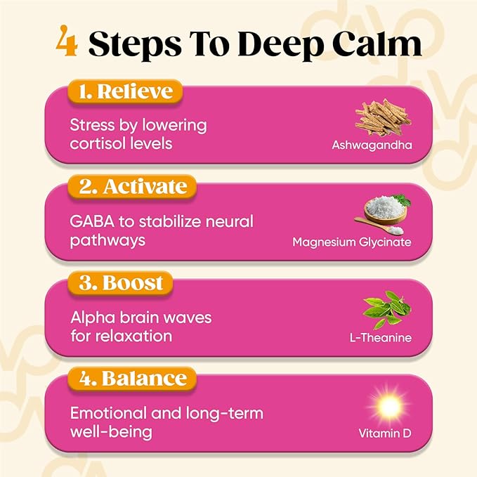 Venture Pal Calming Powdered Drink Mix, Magnesium Glycinate, Ashwagandha, L-Theanine,Vitamin D, Lions Mane, Sugar Free Magnesium Supplement Blend for Relax & Focus, Non GMO, Vegan, On The Go