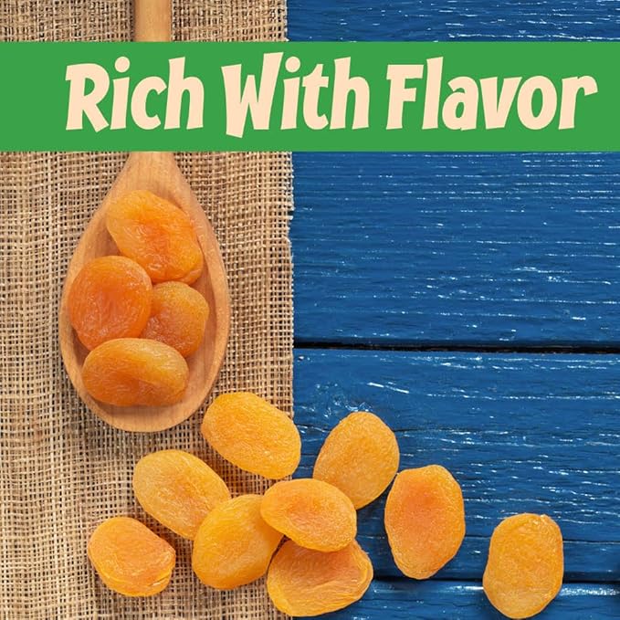 Sincerely Nuts - Dried Turkish Apricots | One Lb. Bag | Healthy Pitted Apricot Fruit | Raw Vegan Snack | Dehydrated | Sweet Gourmet Snacking Food | Kosher and Gluten Free