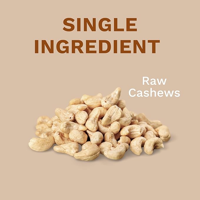 Raw Jumbo Cashews by Karma Nuts, Whole, Vegan, Gluten Free, Low Net Carb, Natural, No Sugar Added, Keto Friendly, Everyday Nut Snack, 1.5 Ounce (12 Snack Packs)