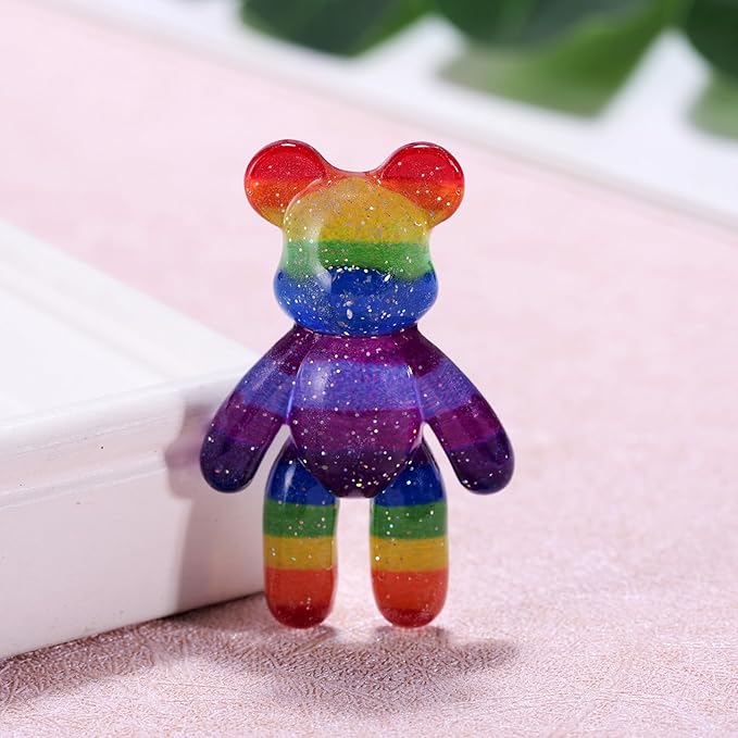 Pocket Bear Hug, Anxiety Relief Gifts for Men Women, Mental Health Positivity Gift for Anxious Friend, Autism Fidget Gift, Thoughtful Gifts for School Anxiety, Rainbow