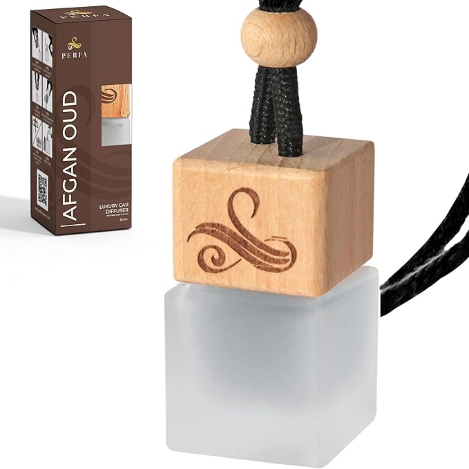 Afgan Oud Car Air Freshener for Men with Vent Clip | Automotive Air Freshener with Afgan Fragrance | Strong Automotive Perfume Freshener | Odour Eliminating Car Air Fresheners by Perfa