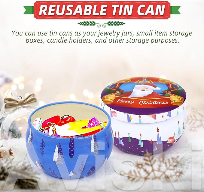 12 PCS Christmas Scented Candles, 2.5OZ Jar Candles, 12 Christmas Fragrances Candle Set for Women, Mom, Grandma, Godmother, Coworker, Teacher