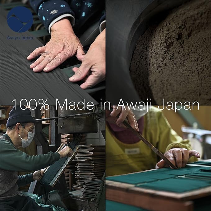 Asayu Japan 2-in-1 Low Smoke Incense Sticks Japan Set, 2 scents: Matcha Green Tea & Sakura, Japanese Incense for Morning & Evening Relax, Yoga, Meditation. Smokeless for Less Irritation