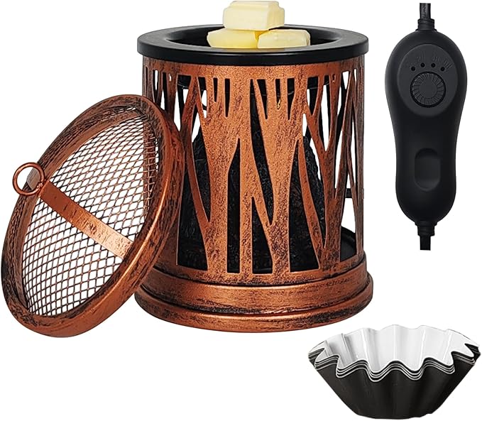 LIFFY Wax Melt Candle Warmer - Electric Melter with Lamp & Timer, Fragrance Warmer, Oil Burner, Aromatherapy Essential for Home & Office, Melt Warmer for Scented Wax Gift & Decor (Copper)
