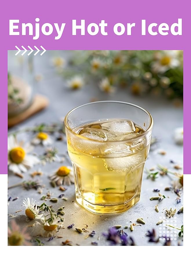 HYNTMYT Chamomile & Lavender Tea, Blend of Chamomile, Lavender, and Lemon Balm, Soothing & Aromatic, Caffeine Free, 120 Count