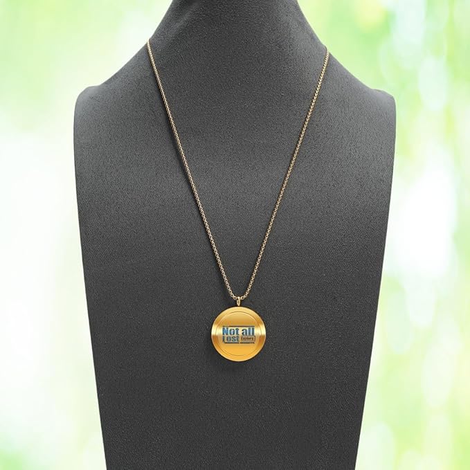 Aromatherapy Diffuser Necklace-alphabet Essential Oil Necklace,Aromatherapy Diffuser Pendant For Men and Women,Portable,Suitable for Yoga,Meditation,Travel,Stress Relief Gift(Gold 30mm)
