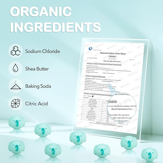 SHUCHING 14 Pcs Elephant Bath Bombs with Surprise Inside, Natural and Organic Bubble Bath Fizzy Balls, Birthday Christmas Halloween Gifts Set