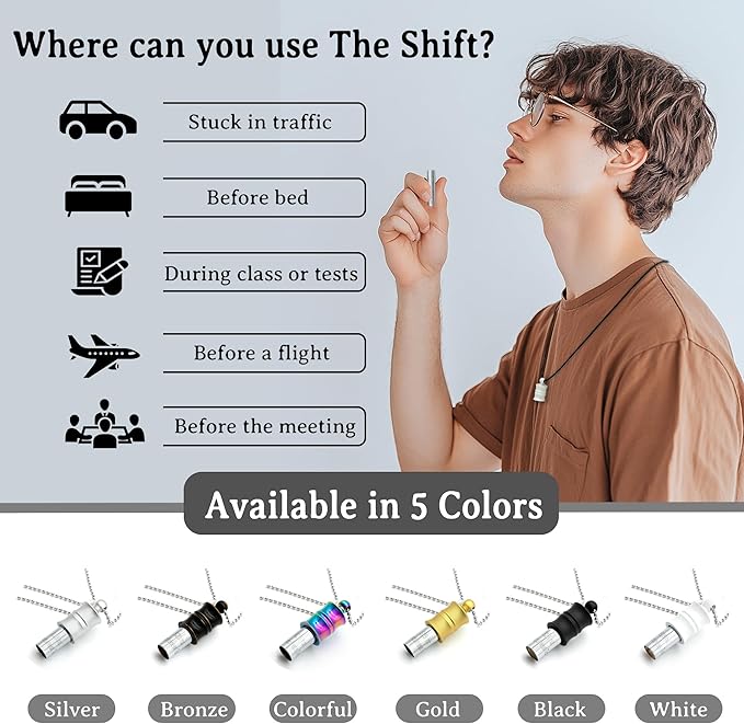 528 Hz Meditation Necklace Breathing Frequency Sound Healing Device by Adjusting The Breathing for Anxiety & Stress Relief Mindfulness