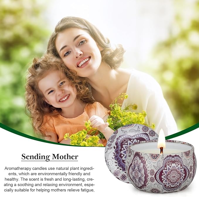 Scented Candles Gift Set, 12 Pack Candles for Home Scented, 21.12 oz Long Lasting Soy Wax Aromatherapy Candle Set with Gift Box, Birthday Gifts for Women