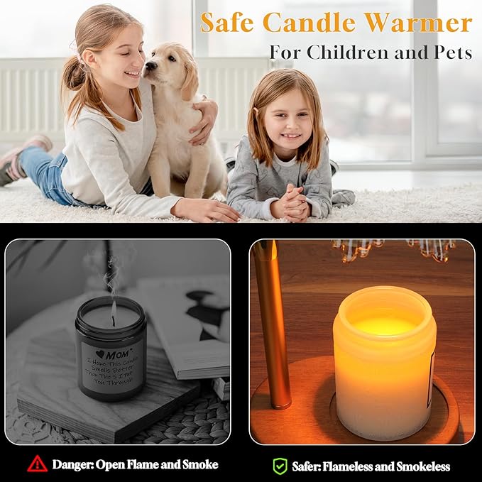 Candle Warmer Lamp with Timer Dimmer, Candle Lamp Warmer Height Adjustable, Birthday Gifts for Women Mom, Housewarming Gifts New Home Decor