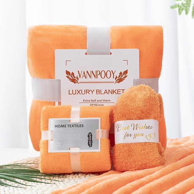 Best Friend Birthday Gifts for Women Friendship, Get Well Soon Gift Basket, Spa Self Care Package Kit, Feel Better Gift Set, Anniversary Retirement Thinking of You Gift Box for Mom Sister Wife, Orange