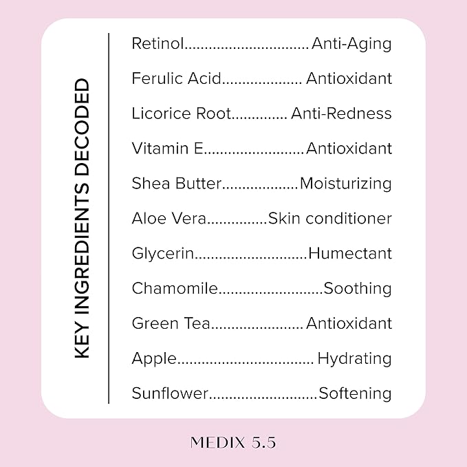 MEDIX Fragrance Free Retinol Body Lotion Crepey Skin Care Treatment | Firming Body & Face Moisturizer | Anti Aging Retinol Cream For Face Targets Loose Crepe Skin, Wrinkles, & Fine Lines, 15 Fl Oz