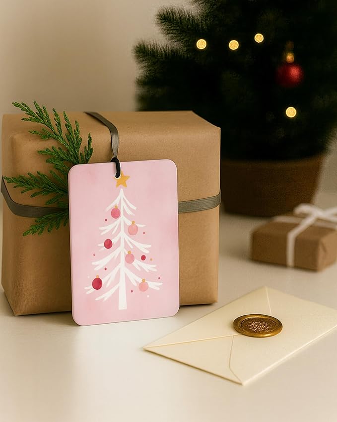 Red and Green Boho Christmas Berry Car Air Freshener 4 Pcs, Xmas Tree Wreath Snowflake Hanging Air Freshener for Cars Closet Drawer Books, Christmas Car Accessories Mirror Decor for Women