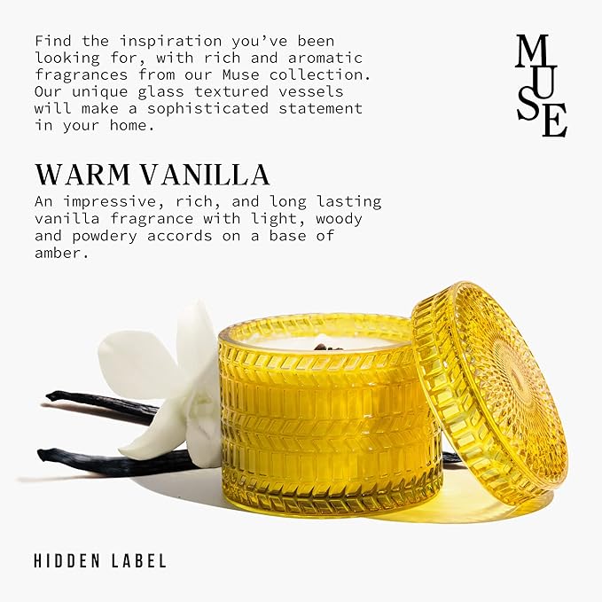 Fall Candles, Wild Warm Vanilla Scented, 7.4 oz, Crackling Wood Wick Candle for Home Scented, Natural Candles Non Toxic, Long Lasting-Clean Burn,Decorative Candle Gift for Women