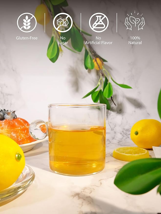 TeeLux Lemon Green Tea Bags, Premium Green Tea with Lemongrass & Lemon Balm, Refreshing & Smooth Flavor, 100 Count