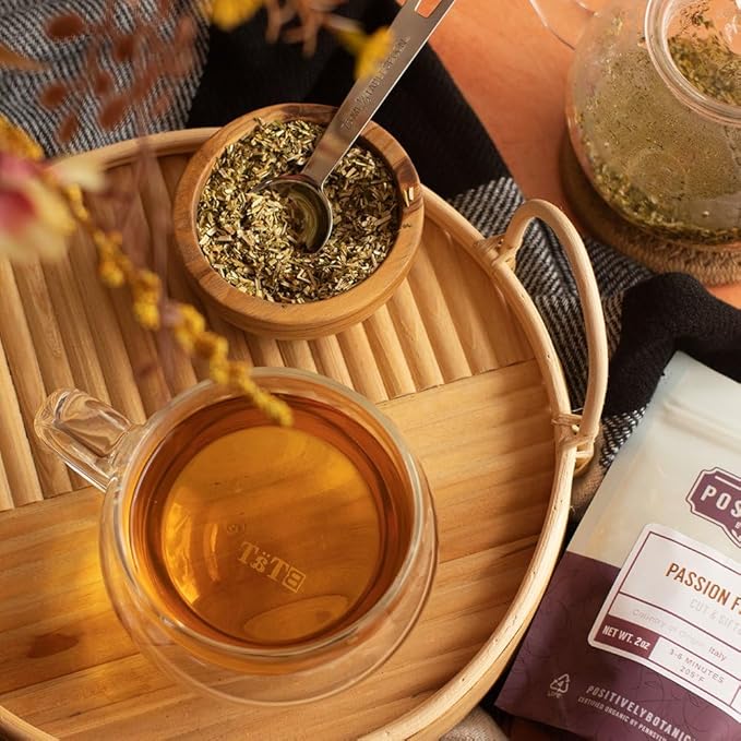 Organic Positively Botanicals Company, Passion Flower, Herbal Tea Loose Leaf Botanical, 16 Ounce