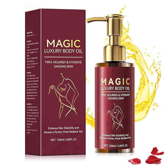 Magic Firming Luxury Body Oil Glow Remedy,Tightening & Hydrating Treatment for Arms,Legs,Stomach & Body | Natural Firming Oil for Dry Skin,Lightweight,Non-Greasy, Nourishing Formula-4.06 FL OZ