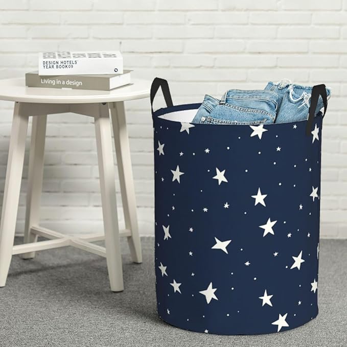 Laundry Basket Small Star Collapsible Large Capacity,63l Dirty Clothes Basket Durable Lightweight Hamper With Handles Ideal For Clothes, Toys Home Organization