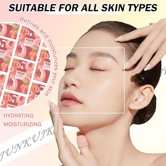 10PCS Hydrating Facial Sheet Mask,Moisturizing Face Masks Skincare Gift Set,Long Lasting Face Mask Skin Care & Facial Mask Kit for All Skin Types 10