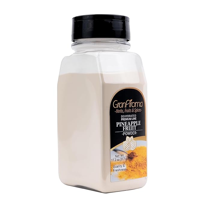 GranAroma Pineapple Fruit Powder, Sweet & Tangy Tropical Flavor, Perfect for Smoothies, Baking, Drinks, and Healthy Snacks (11.2 Ounce)