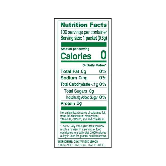TRUE LEMON Water Enhancer, Bulk Dispenser, 100 Count (Pack of 1), 0 Calorie Drink Mix Packets For Water, Sugar Free Lemon Flavoring Powder Packets