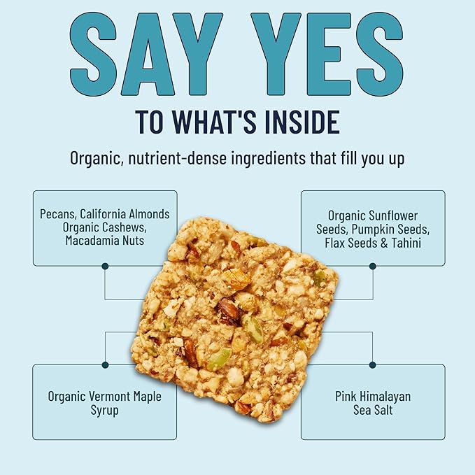 YES Bar – Salted Maple Pecan – Plant Based Protein, Decadent Snack Bar – Vegan, Paleo, Gluten Free, Dairy Free, Low Sugar, Healthy Snack, Breakfast, Low Carb, Keto Friendly (6 Count)