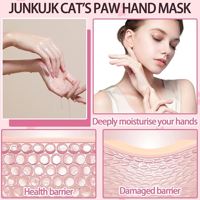 6PCS Hand Masks,Hydrating Hand Masks Moisturizing Gloves Overnight for Dry Cracked Hands,Daily Hand Care Hand Masks Gift Set for Women and Men A