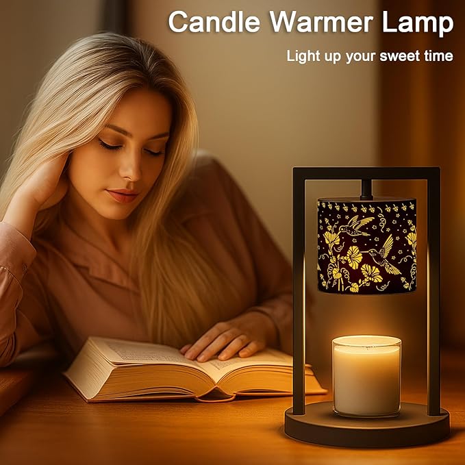 Candle Warmer Lamp with Timer Wax Melt Warmer for Scented Jar Candles Candle Lamp Warmer Gifts for Mom Christmas Gifts, House Warming Gifts New Home Office Dorm Room Fall Decor (Hummingbird)