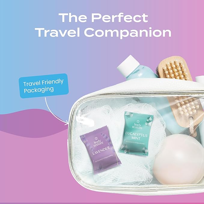 Body Restore Shower Steamers Aromatherapy 6 Pack - Christmas Stocking Stuffers, Birthday Gifts for Women, White Elephant, Relaxation, Self Care for Men - Bloom