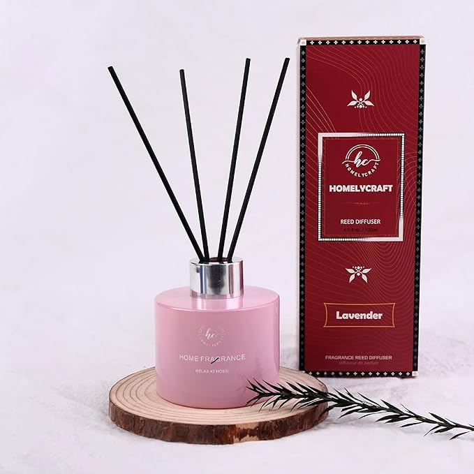 Reed Diffuser Set β 3.38 fl oz (120ml) | Clean Oil Scent Diffuser, Premium Room DΓ©cor | Lavender & Pink Fragrance for Home, Holiday, and Hotel Collection.