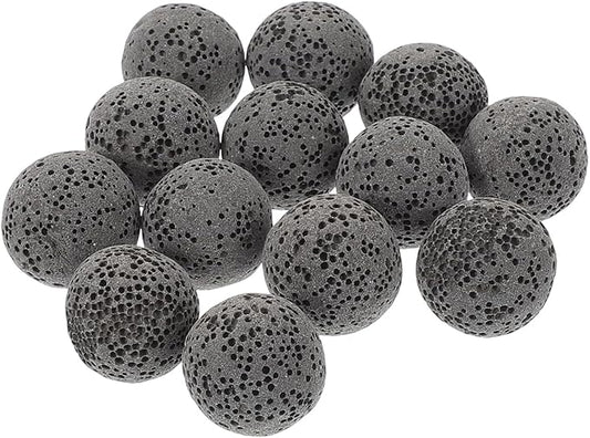 Baluue 20pcs Natural Volcanic Rock Essential Oil Diffuser Stones, 0.62 Inch Grey Aromatherapy Essential Oil Diffuser Stones for Home, Office