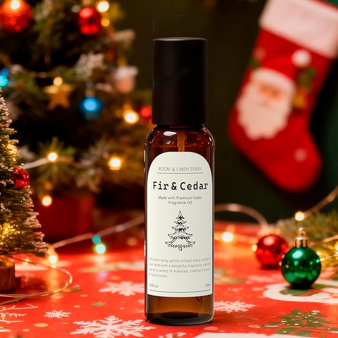 Fir & Cedar Room Spray, Concentrated Room Spray for Home Fragrance, Long Lasting Air Fresheners for Home, Bedding, Fabrics, Odor Eliminator, 8.12 fl oz