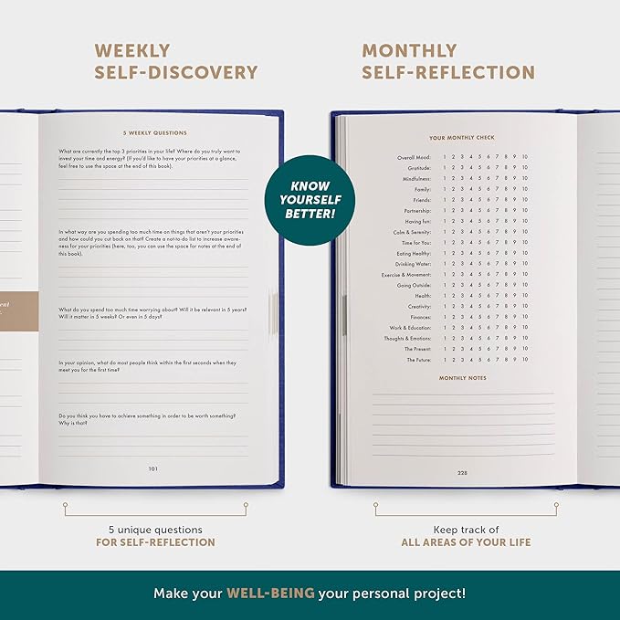 6-Minute Diary – 3-Million-User Gratitude Journal for Women & Men with Prompts – Guided Self Care Book Based on Positive Psychology – Daily Manifestation