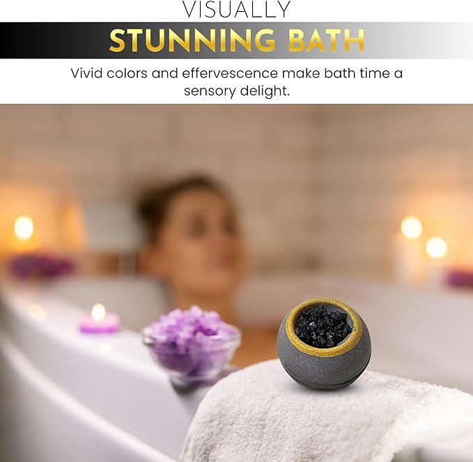 Bath Bombs, 6PC Luxury Gift Set, Girls Gifts, Mothers day Surprise, Valentines Day, Relaxing Kit, Bath Bombs for Women, Organic, Non Toxic, for Sensitive Skin, Natural, Lavender, Essential Oils & Salt