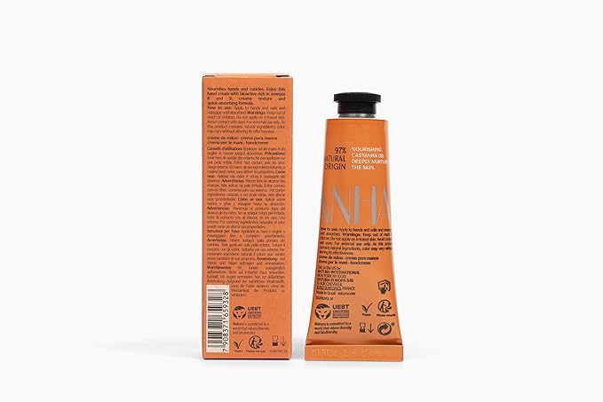 Natura - Brazil Nut Hand Cream - Anti-Dryness Castanha Hand Balm - 24-Hour Deep Hydration Skin Moisturizer - Vegan Skin Care - Brazilian Beauty Secrets - Self Care & Body Care - 1.4oz (40g)