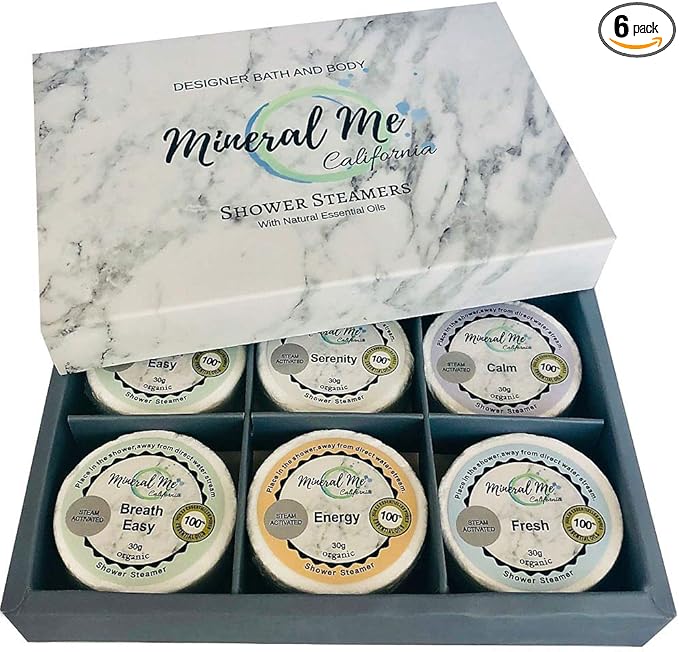 Shower Steamers Aromatherapy - Organic Natural Shower Bombs Vapor Tablets, Aromatherapy for Home Spa, Relaxing Self Care Birthday Gifts for Men, Women, Him or Her