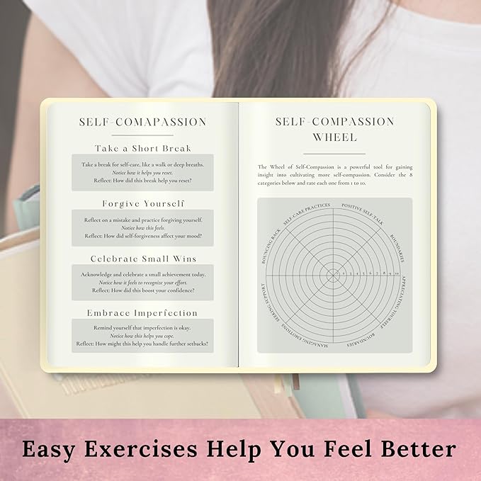 Journal for Women: Mental Health Journal with Prompts for Mindfulness, Anxiety Relief, Self Care & Gratitude: 90-Day Reflection Gift Notebook for Her