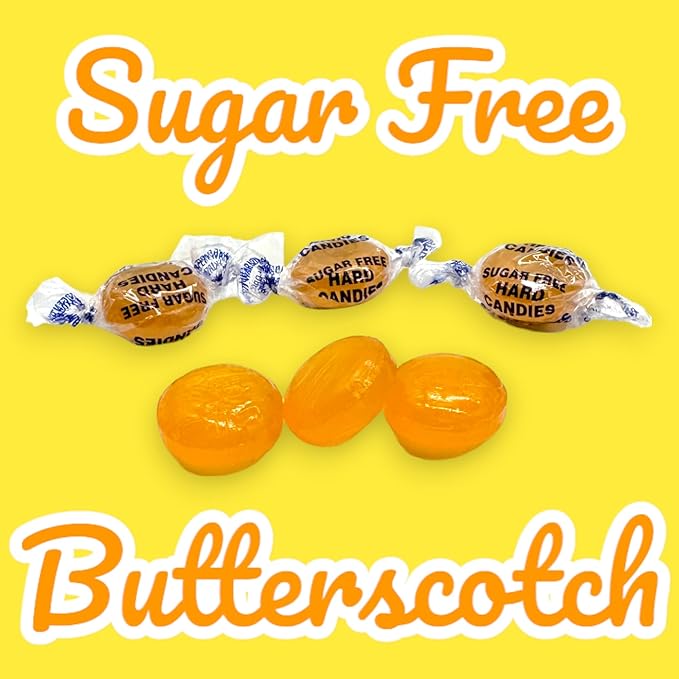 Sugar Free Butterscotch Gourmet Hard Candy-Keto Friendly- Premium Quality 1.5 lbs, Delicious Taste Individually Wrapped Butterscotch Candy-Ideal Diabetic & Gluten Free(24 oz)