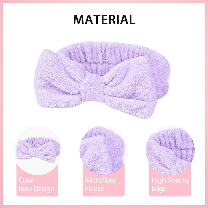 AMCAMI 8 Pack Skincare Spa Headband for Washing Face Makeup Face Wash Headband for Women Facial Towel Hairbands Spa Party Supplies for Girls Women