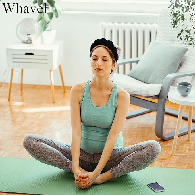 WHAVEL 3 Pack Spa Headband Skincare Headbands, Soft Hair Band for Washing Face, Makeup, Facial, Skin Care (Khaki, Brown, Black)