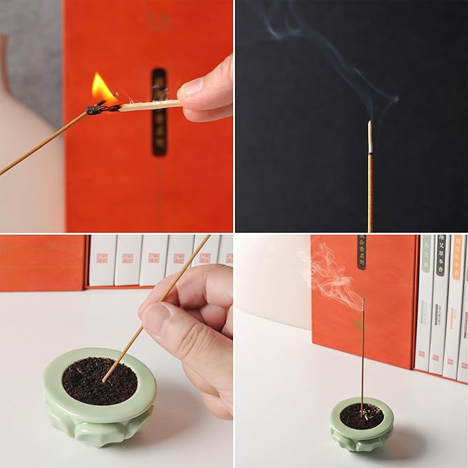 Asian Joss Incense Sticks - Set of 7-245 Sticks, Sandalwood, Eaglewood, Jasmine, Pear, Plum, Mugwort, Osmanthus Incense Sticks, Insense Sticks, Natural & Slow Burning Inscents -BIS-S