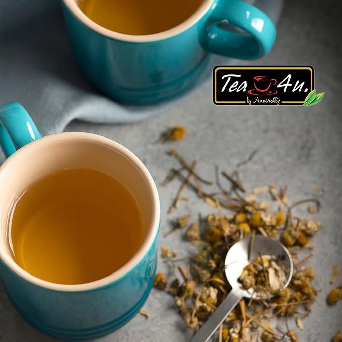 Tea4U Herbal Infusion Chamomile Tea Bags - Authentic & Fresh Flavor, Ideal Hydration & Refreshing Herbal Blend - Caffeine Free, Soothing Brew - 25 Count (Chamomile)