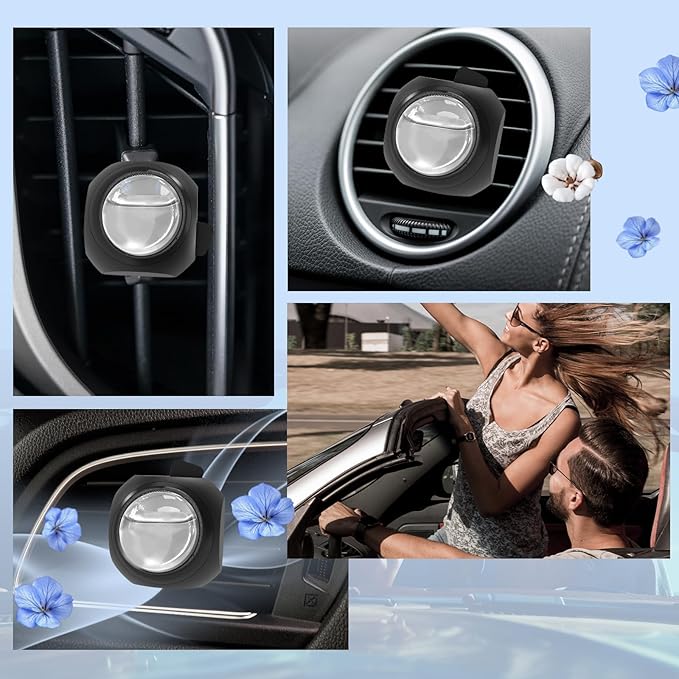 Car Air Freshener Vent Clips, 8 Pack, Provides Long-Lasting Scent, Up to 240 Days (Linen)