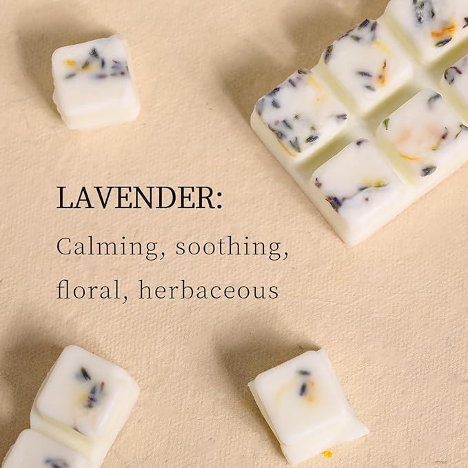 LETINE Wax Melts 10oz(4 Pack), Lavender Scented Wax Melts, 100% Soy Wax Melts Wax Cubes with All- Natural Strong & Non Toxic Essential Oil for Warmer, Gifts Set for Home Fragrance/Spa/Aromatherapy