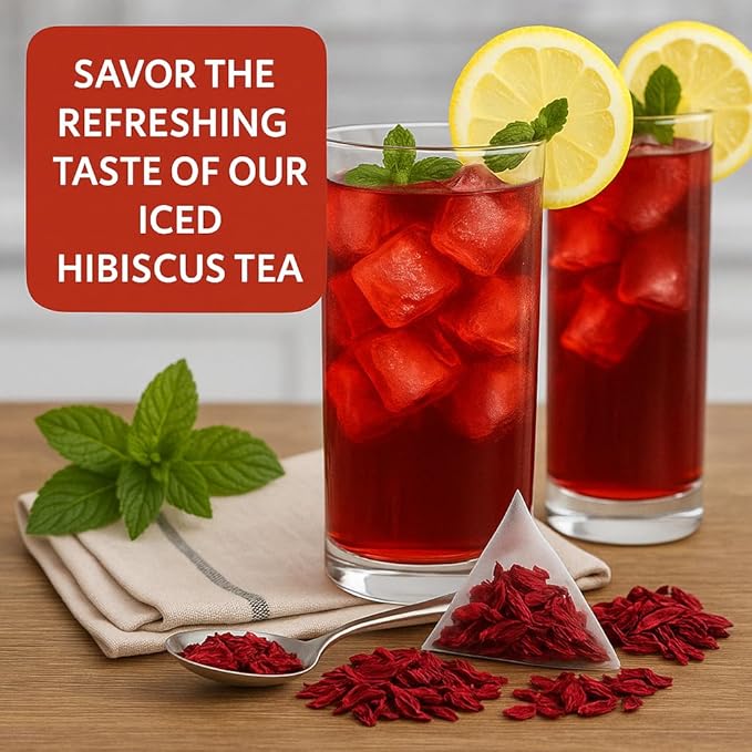 Tozzy Organic Hibiscus Tea – 100 Count, Plant-Based Pyramid Tea Bags
